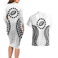 World Rugby Cook Islands Couples Matching Long Sleeve Bodycon Dress and Hawaiian Shirt Kukis Make History - Polynesian Pride