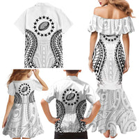 World Rugby Cook Islands Family Matching Mermaid Dress and Hawaiian Shirt Kukis Make History LT9 - Polynesian Pride