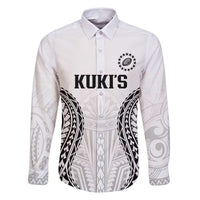 World Rugby Cook Islands Family Matching Mermaid Dress and Hawaiian Shirt Kukis Make History LT9 Dad's Shirt - Long Sleeve White - Polynesian Pride