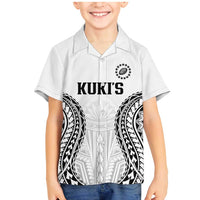 World Rugby Cook Islands Family Matching Mermaid Dress and Hawaiian Shirt Kukis Make History LT9 Son's Shirt White - Polynesian Pride