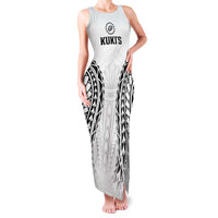 World Rugby Cook Islands Family Matching Tank Maxi Dress and Hawaiian Shirt Kukis Make History LT9 Mom's Dress White - Polynesian Pride