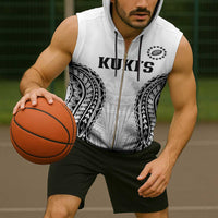 World Rugby Cook Islands Sleeveless Zip Hoodie Kukis Make History - Polynesian Pride