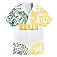 World Rugby Cook Islands Hawaiian Shirt White Polynesian Tribal Pattern - Polynesian Pride