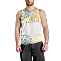 World Rugby Cook Islands Men Tank Top White Polynesian Tribal Pattern - Polynesian Pride
