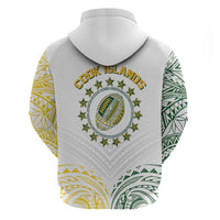 World Rugby Cook Islands Zip Hoodie White Polynesian Tribal Pattern - Polynesian Pride