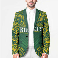 World Rugby Cook Islands Blazer Green Polynesian Tribal Pattern - Polynesian Pride