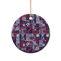 Guam Felis Pasgua Ceramic Ornament Pacific Patchwork Xmas Vibes - Polynesian Pride