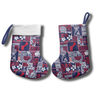 Guam Felis Pasgua Christmas Stocking Pacific Patchwork Xmas Vibes - Polynesian Pride