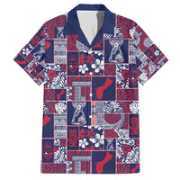 Guam Felis Pasgua Family Matching Long Sleeve Bodycon Dress and Hawaiian Shirt Pacific Patchwork Xmas Vibes - Polynesian Pride