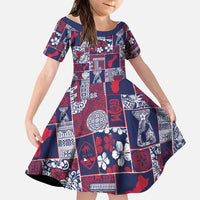 Guam Felis Pasgua Family Matching Summer Maxi Dress and Hawaiian Shirt Pacific Patchwork Xmas Vibes - Polynesian Pride