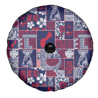 Guam Felis Pasgua Spare Tire Cover Pacific Patchwork Xmas Vibes - Polynesian Pride