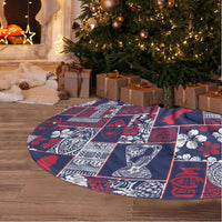 Guam Felis Pasgua Tree Skirt Pacific Patchwork Xmas Vibes - Polynesian Pride