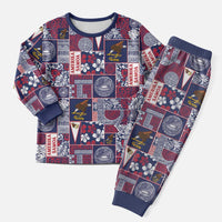 Manuia le Kerisimasi American Samoa Christmas Pajama Set Pacific Patchwork Xmas Vibes - Polynesian Pride