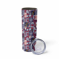 Manuia le Kerisimasi American Samoa Skinny Tumbler Pacific Patchwork Xmas Vibes LT9 - Polynesian Pride