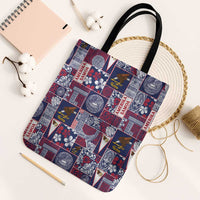 Manuia le Kerisimasi American Samoa Tote Bag Pacific Patchwork Xmas Vibes - Polynesian Pride