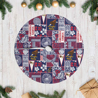 Manuia le Kerisimasi American Samoa Tree Skirt Pacific Patchwork Xmas Vibes - Polynesian Pride