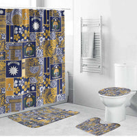 Ekamawir omo Nauru Bathroom Set Pacific Patchwork Xmas Vibes - Polynesian Pride