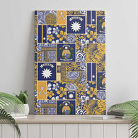 Ekamawir omo Nauru Canvas Wall Art Pacific Patchwork Xmas Vibes - Polynesian Pride