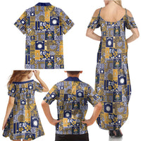 Ekamawir omo Nauru Family Matching Summer Maxi Dress and Hawaiian Shirt Pacific Patchwork Xmas Vibes - Polynesian Pride