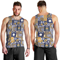 Ekamawir omo Nauru Men Tank Top Pacific Patchwork Xmas Vibes - Polynesian Pride