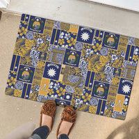 Ekamawir omo Nauru Rubber Doormat Pacific Patchwork Xmas Vibes - Polynesian Pride