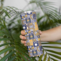 Ekamawir omo Nauru Skinny Tumbler Pacific Patchwork Xmas Vibes - Polynesian Pride