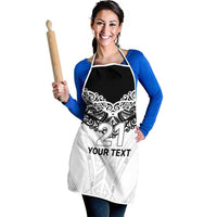New Zealand Koru Fern Custom Apron Simple Taniko Motif - Polynesian Pride