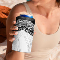 New Zealand Koru Fern Custom 4 in 1 Can Cooler Tumbler Simple Taniko Motif