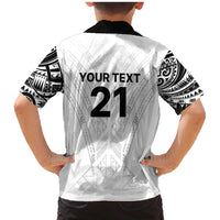 New Zealand Koru Fern Custom Family Matching Mermaid Dress and Hawaiian Shirt Simple Taniko Motif