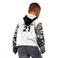 New Zealand Koru Fern Custom Kid Hoodie Simple Taniko Motif