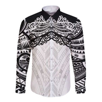 New Zealand Koru Fern Custom Long Sleeve Button Shirt Simple Taniko Motif