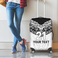 New Zealand Koru Fern Custom Luggage Cover Simple Taniko Motif