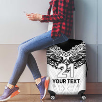 New Zealand Koru Fern Custom Luggage Cover Simple Taniko Motif