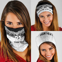 New Zealand Koru Fern Custom Neck Gaiter Simple Taniko Motif - Polynesian Pride