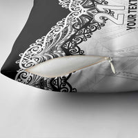 New Zealand Koru Fern Custom Pillow Cover Simple Taniko Motif - Polynesian Pride