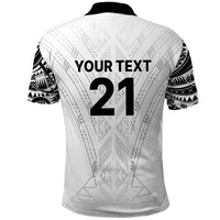 New Zealand Koru Fern Custom Polo Shirt Simple Taniko Motif