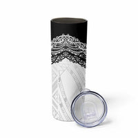 New Zealand Koru Fern Custom Skinny Tumbler Simple Taniko Motif LT9 - Polynesian Pride