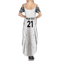 New Zealand Koru Fern Custom Summer Maxi Dress Simple Taniko Motif