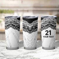 New Zealand Koru Fern Custom Tumbler Cup Simple Taniko Motif