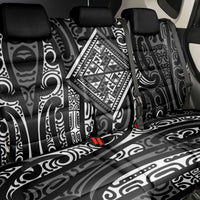 New Zealand Maori Taniko Back Car Seat Cover Black Kowhaiwhai Puhoro
