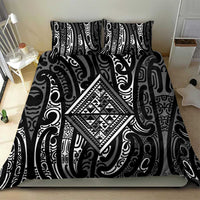 New Zealand Maori Taniko Bedding Set Black Kowhaiwhai Puhoro