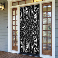 New Zealand Maori Taniko Door Cover Black Kowhaiwhai Puhoro - Polynesian Pride