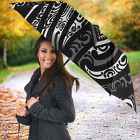 New Zealand Maori Taniko Umbrella Black Kowhaiwhai Puhoro - Polynesian Pride