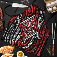 New Zealand Maori Taniko Apron Red Kowhaiwhai Puhoro - Polynesian Pride