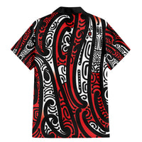 New Zealand Maori Taniko Family Matching Mermaid Dress and Hawaiian Shirt Red Kowhaiwhai Puhoro