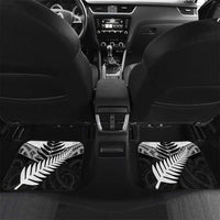 New Zealand Silver Fern Car Mats Maori Koru Mixed Taniko Pattern