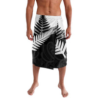 New Zealand Silver Fern Lavalava Maori Koru Mixed Taniko Pattern