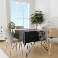 New Zealand Silver Fern Tablecloth Maori Koru Mixed Taniko Pattern