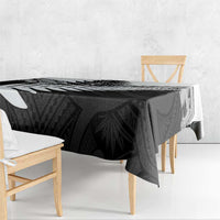 New Zealand Silver Fern Tablecloth Maori Koru Mixed Taniko Pattern