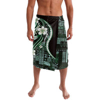 Samoa Siapo Tribal Pattern Lavalava Forest Green Polynesian Plumeria Tapa Motif